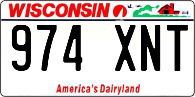 WI license plate 974XNT