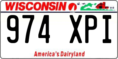 WI license plate 974XPI