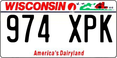 WI license plate 974XPK