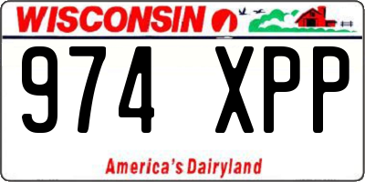 WI license plate 974XPP