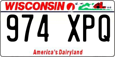 WI license plate 974XPQ