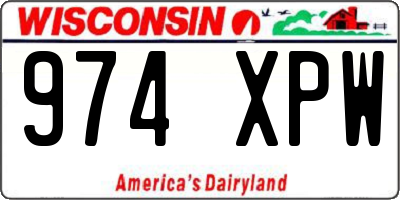 WI license plate 974XPW