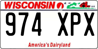 WI license plate 974XPX