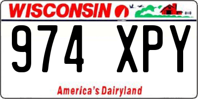 WI license plate 974XPY
