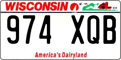 WI license plate 974XQB