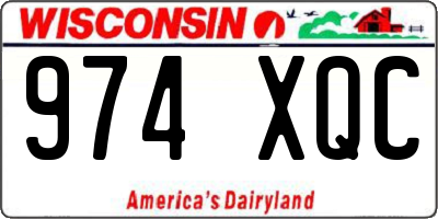 WI license plate 974XQC