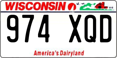 WI license plate 974XQD