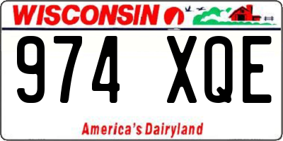 WI license plate 974XQE