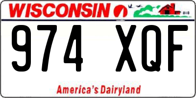 WI license plate 974XQF