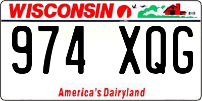 WI license plate 974XQG