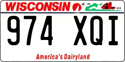 WI license plate 974XQI