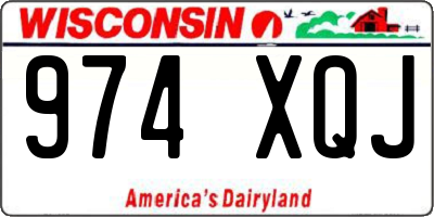 WI license plate 974XQJ