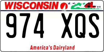 WI license plate 974XQS