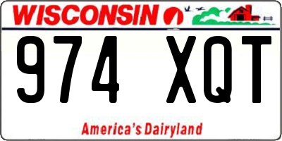 WI license plate 974XQT