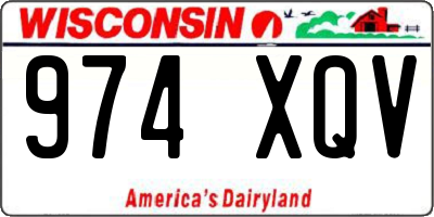 WI license plate 974XQV