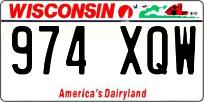 WI license plate 974XQW