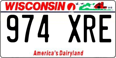 WI license plate 974XRE