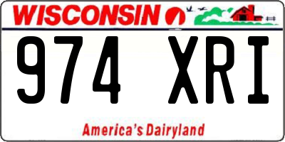 WI license plate 974XRI