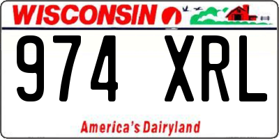 WI license plate 974XRL