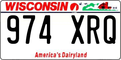 WI license plate 974XRQ