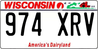 WI license plate 974XRV