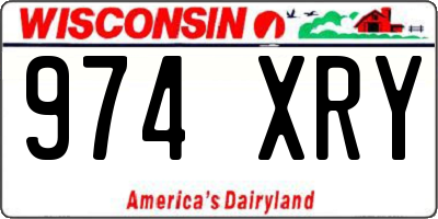 WI license plate 974XRY