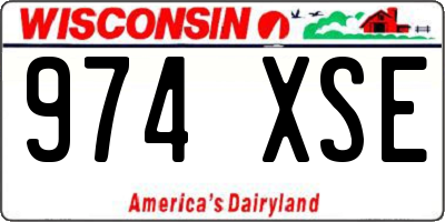 WI license plate 974XSE