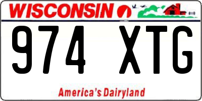 WI license plate 974XTG