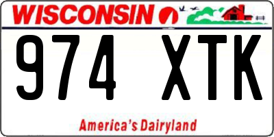 WI license plate 974XTK