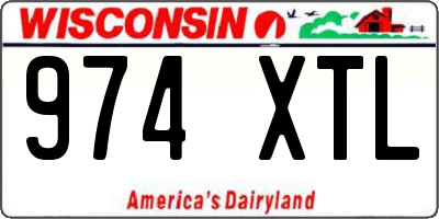WI license plate 974XTL