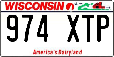 WI license plate 974XTP