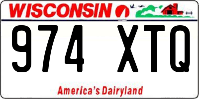 WI license plate 974XTQ