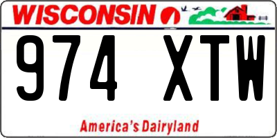 WI license plate 974XTW