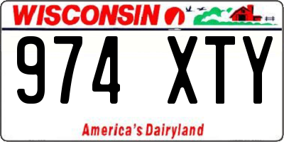 WI license plate 974XTY