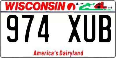 WI license plate 974XUB