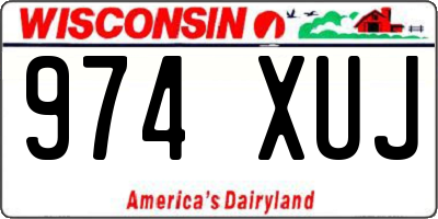 WI license plate 974XUJ
