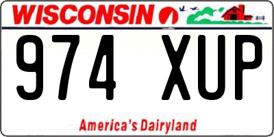 WI license plate 974XUP