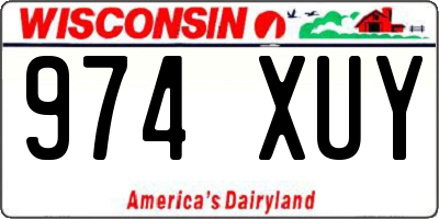 WI license plate 974XUY