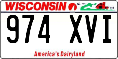 WI license plate 974XVI
