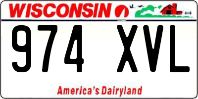 WI license plate 974XVL