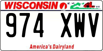 WI license plate 974XWV