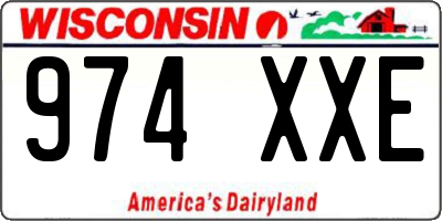 WI license plate 974XXE