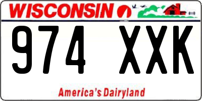 WI license plate 974XXK