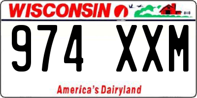 WI license plate 974XXM