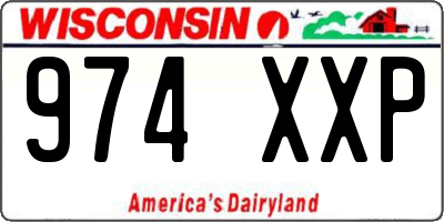 WI license plate 974XXP