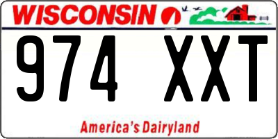 WI license plate 974XXT