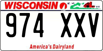 WI license plate 974XXV