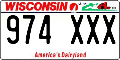 WI license plate 974XXX