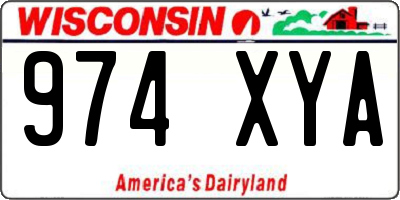 WI license plate 974XYA