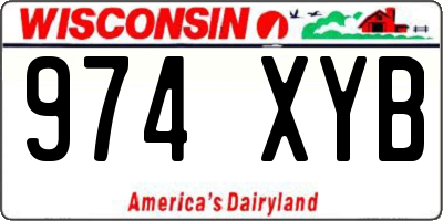 WI license plate 974XYB